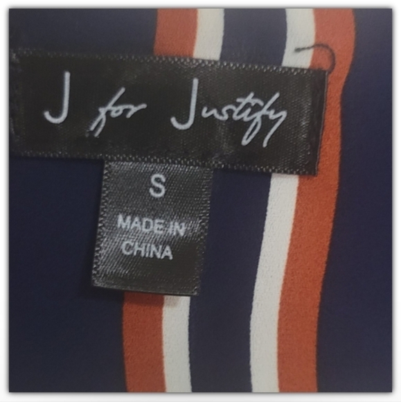 J for Justify striped top size small - Picture 3 of 4